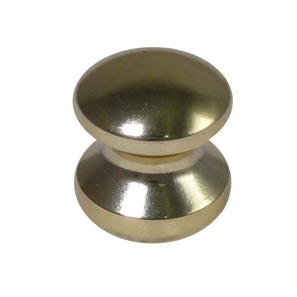 AG Mini Push Lock Knob 16mm in Polished Brass