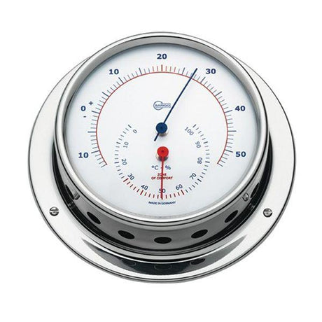 Barigo Thermometer & Hygrometer Stainless Steel 85mm Dial (110 x 32mm) - PROTEUS MARINE STORE
