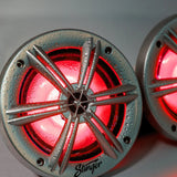 Stinger 6.5” Silver Coaxial Marine Speakers With Built-In Multi-Color RGB Lighting - PROTEUS MARINE STORE