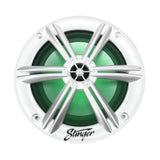 Stinger 6.5" White Coaxial Marine Speakers With Built-In Multi-Color Rgb Lighting - PROTEUS MARINE STORE