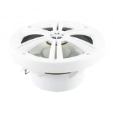 Stinger 6.5" White Coaxial Marine Speakers With Built-In Multi-Color Rgb Lighting - PROTEUS MARINE STORE