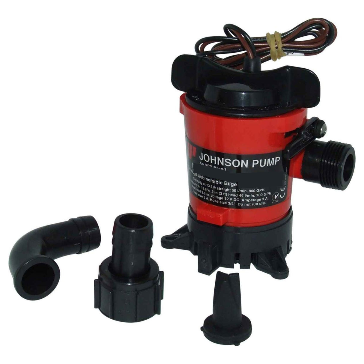 Johnson 24V Marine Boats L650 Cartridge Bilge Pump 1000 GPH/ 3A/ 19mm Hose