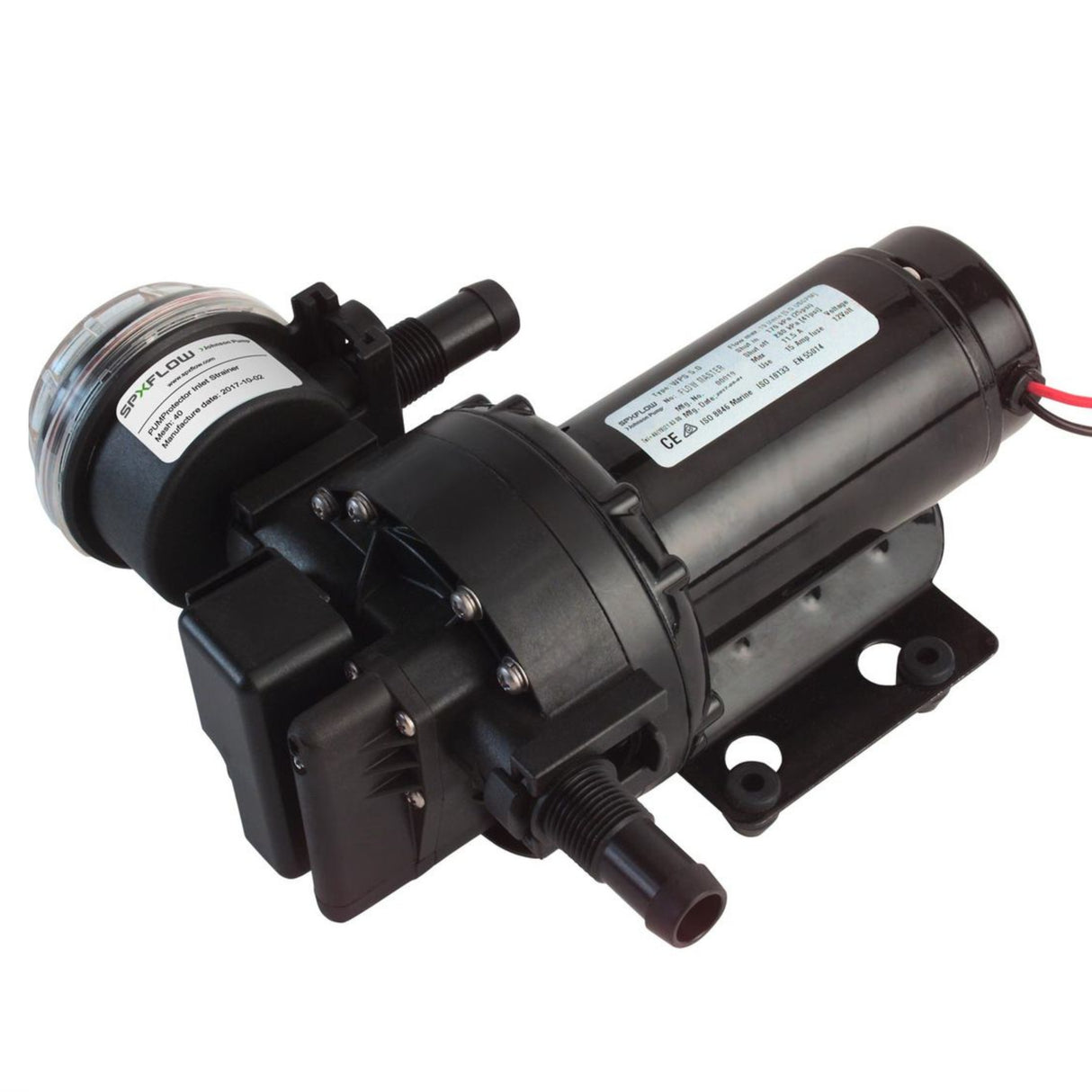 Johnson 24V Aqua Jet Flow Master 5.0GPM 3.5 Bar Diaphragm Pump, 19LPM - WPS FM 5.0