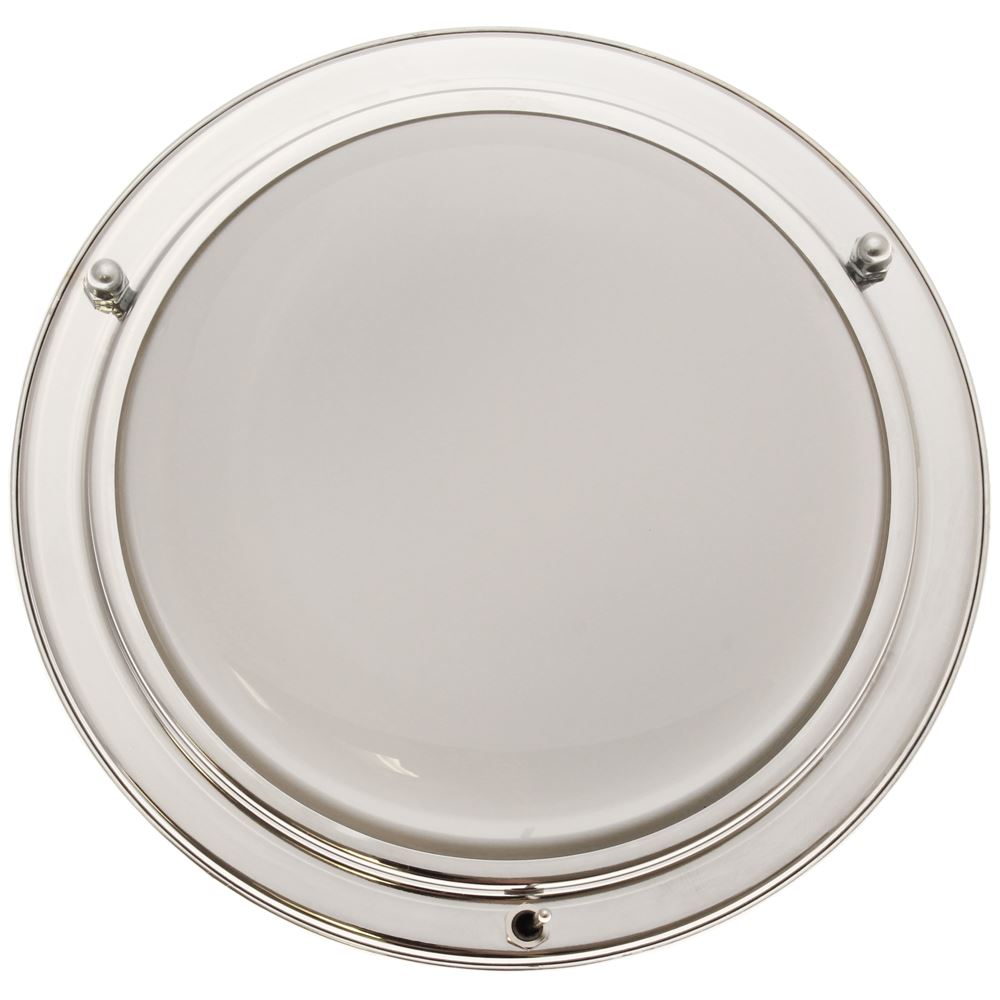 6-1/2" Recess Light LED Chrome Opal Switched (Warm White)