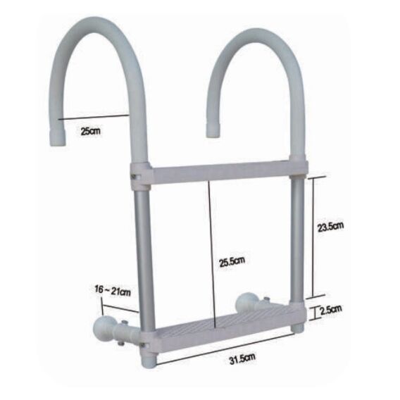 Aluminium Anti-Slip Boarding Ladders-2 Step