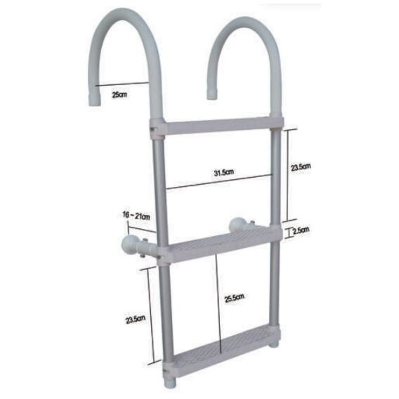 Aluminium Anti-Slip Boarding Ladders-3 Step