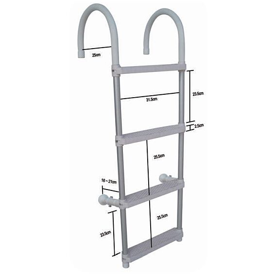 Aluminium Anti-Slip Boarding Ladders-4 Step