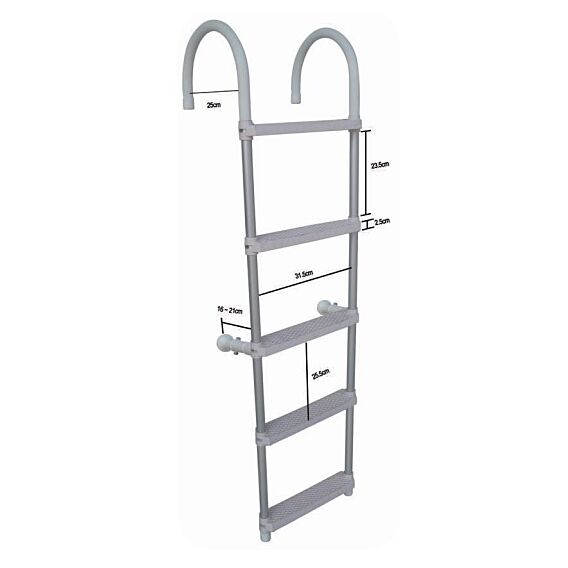 Aluminium Anti-Slip Boarding Ladders-5 Step