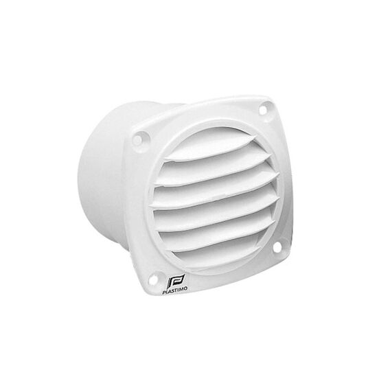 Round Vents + Flange (White)-Ø 70 - 82 x 82 mm