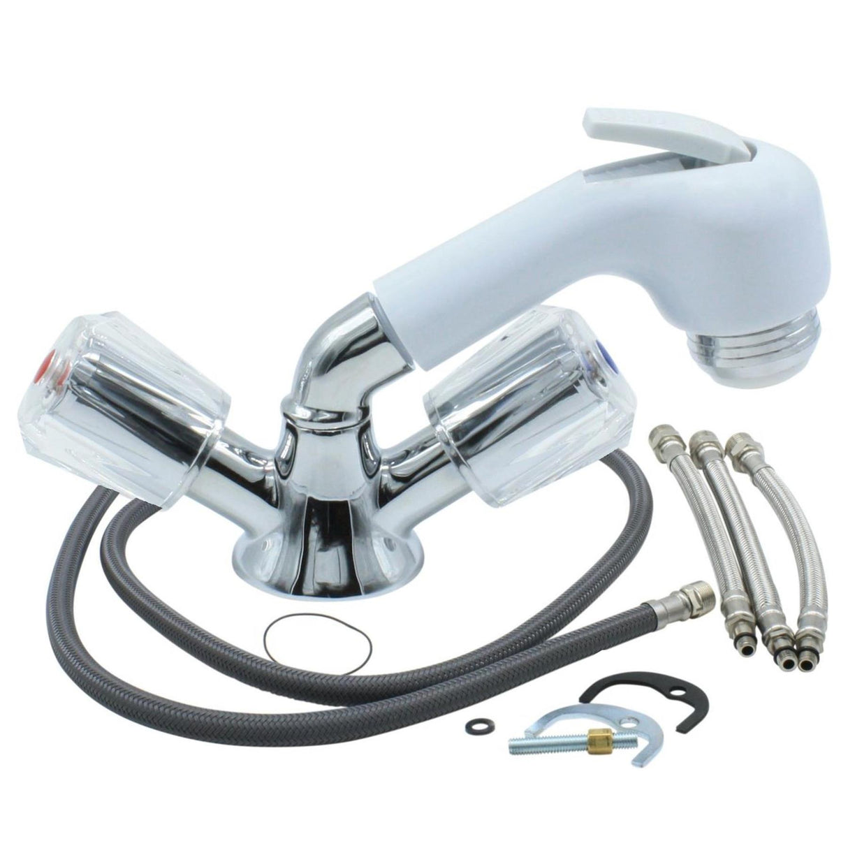 Trem Monobloc Pull-Up Tap & Shower Mixer with 1.5m Hose 3/8" BSP Male Inlets