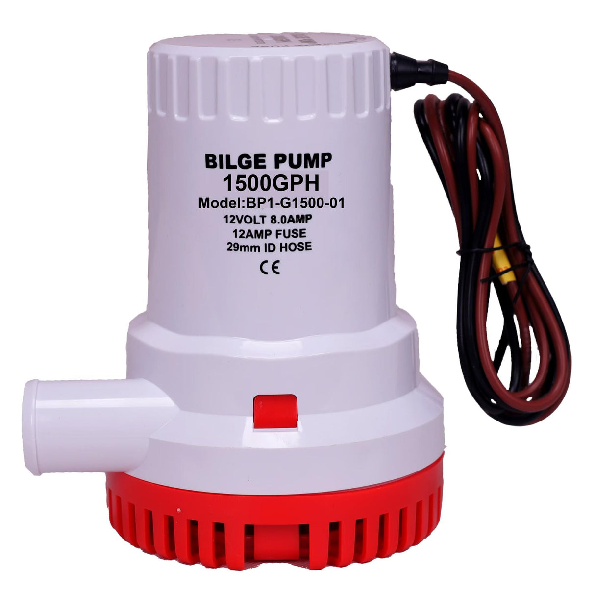 Acqua-Flo 12V 1500GPH Bilge Pump Non Automatic 1-1/8" Dia. for Boat Marine Yacht