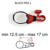 Fiamma Carry Bike Block Pro 1 Red, Cycle Carrier Locking Arm Clamping System, 04133-01-