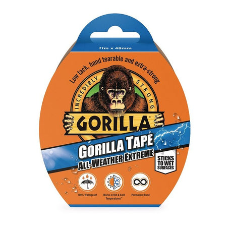 Gorilla All Weather Extreme Tape Black 48mm x 11m - PROTEUS MARINE STORE