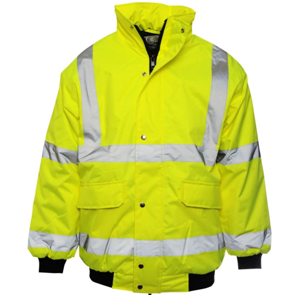Hi-Vis Bomber Jacket Quilted Large