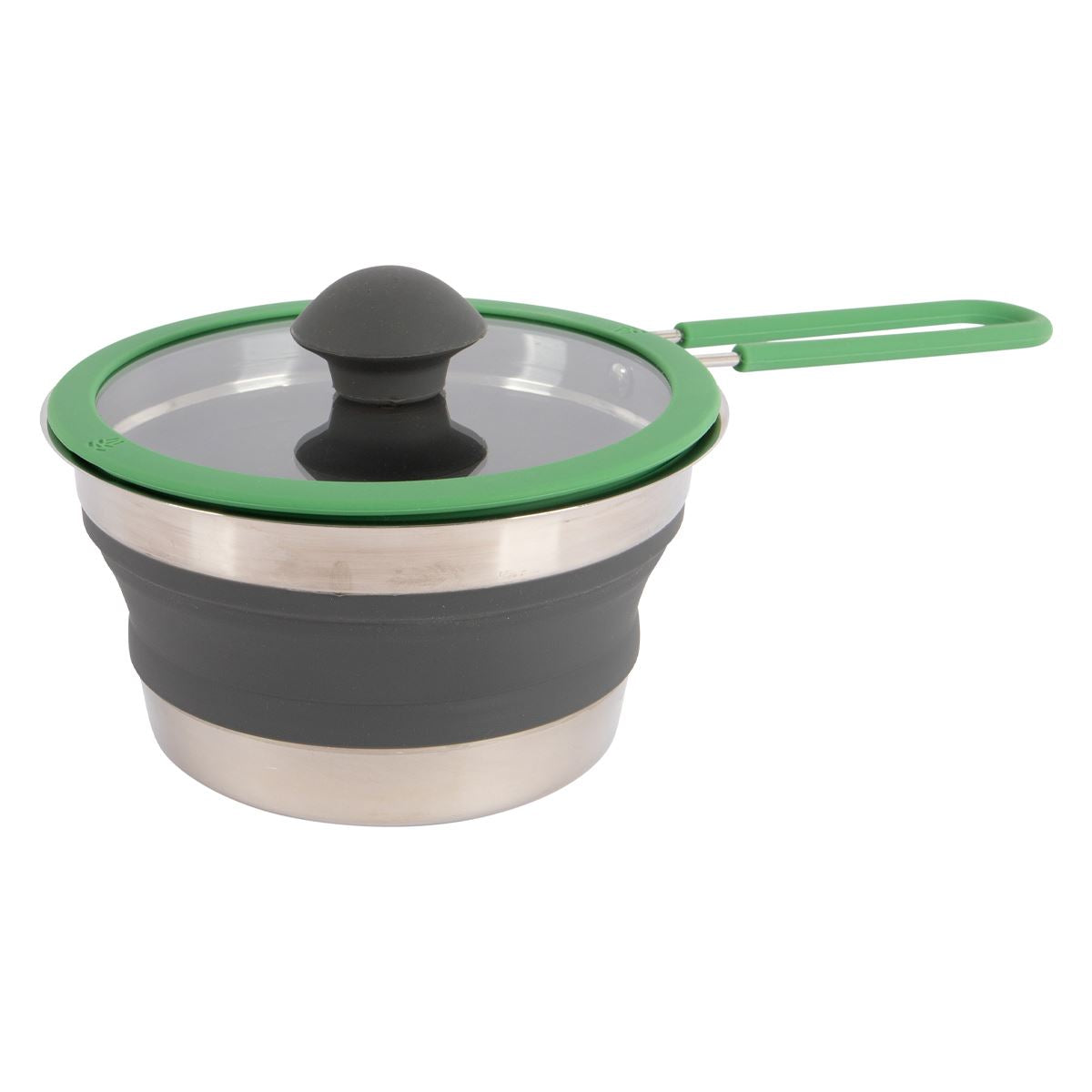 Bo-Camp Steel Pan with Lid Foldable Silicon 1.3 Litre