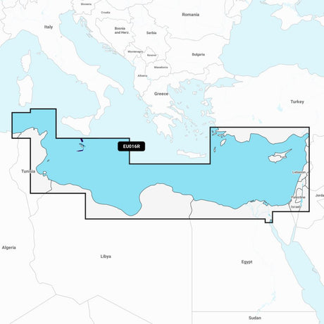 Garmin Navionics Vision+ Chart: EU016R - Mediterranean Sea, Southeast - PROTEUS MARINE STORE