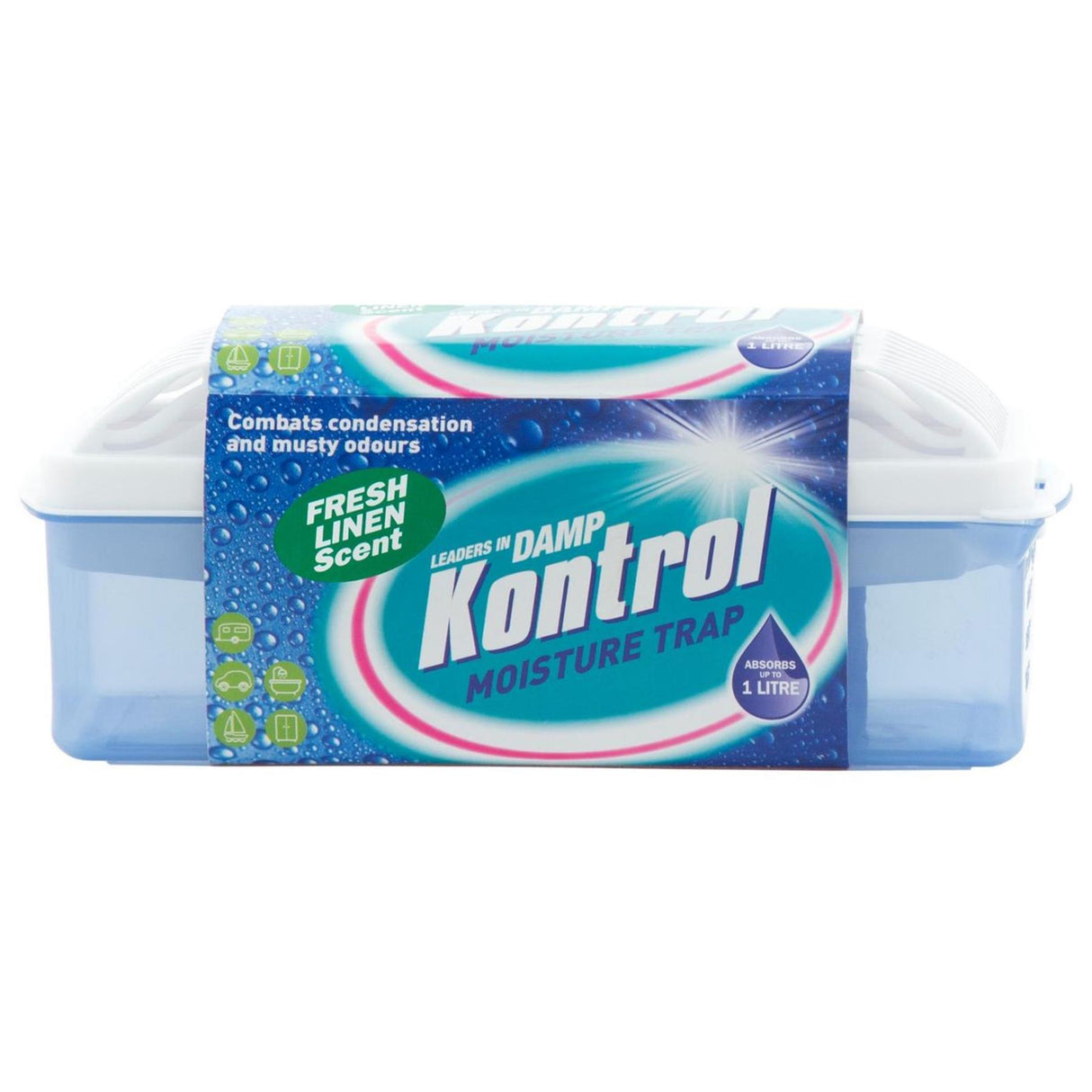 Kontrol Streamline Moisture Absorber Fresh Trap Linen Scent Dehumidifier - 1 Litre Capacity