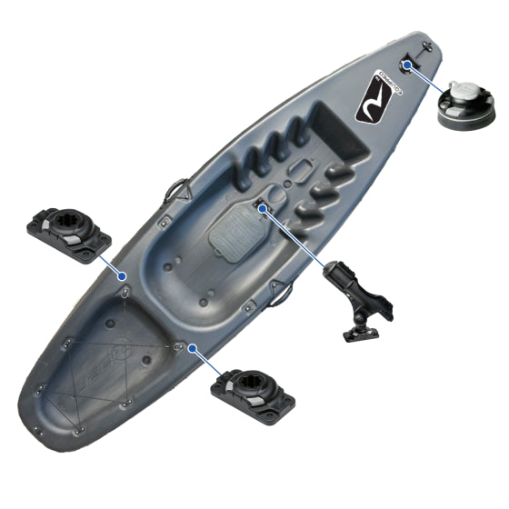 Riber Photon Sit On Kayak with Railblaza Fishing Pack - PROTEUS MARINE STORE