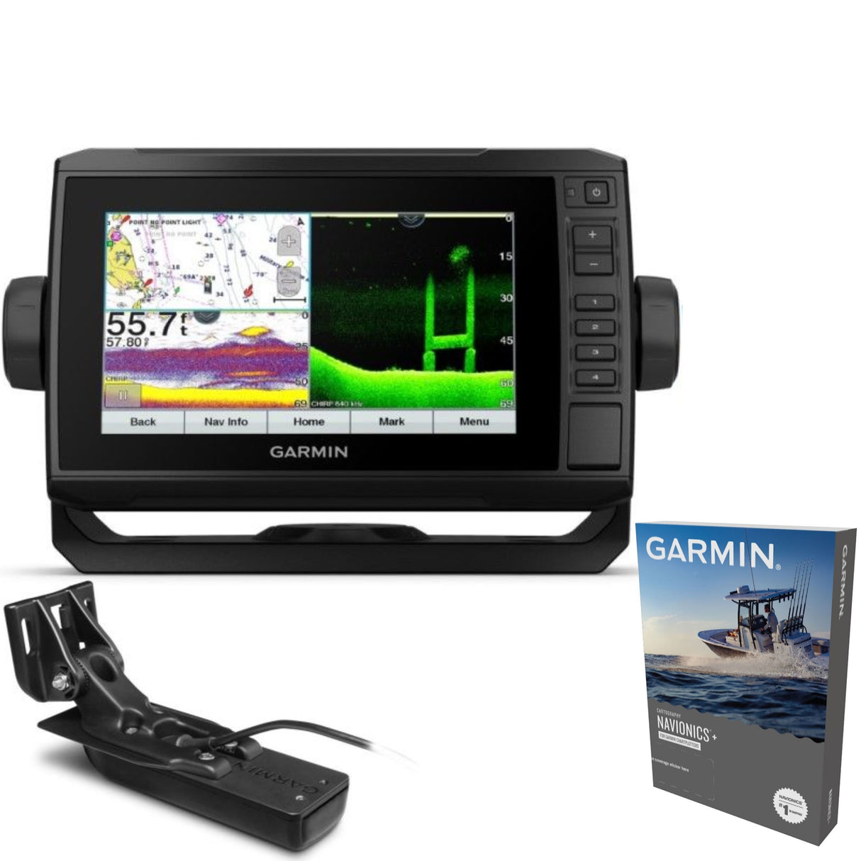 Garmin ECHOMAP UHD 72cv with GT24UHD-TM Transducer & Free Navionics+ UK & Ireland Chart