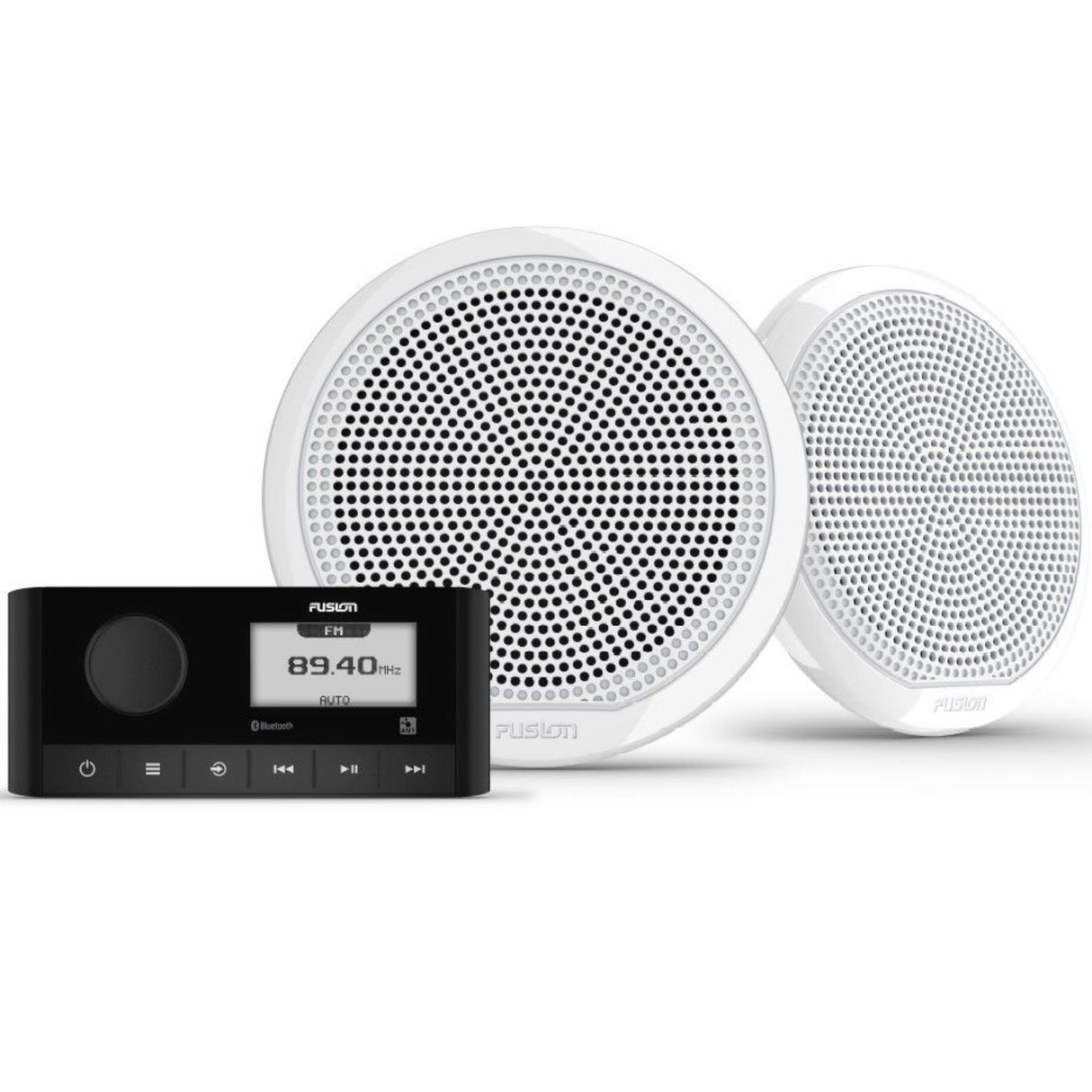 Fusion MS-RA60 Marine Stereo & EL Series 6.5" 80W Classic White Speakers