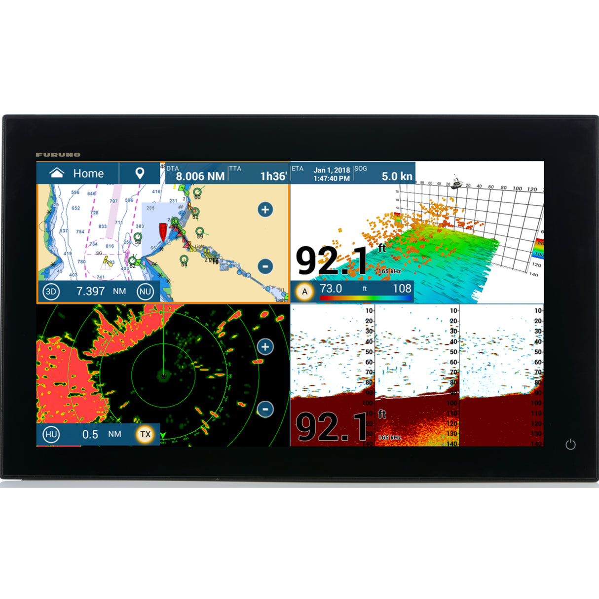 Furuno TZT19F 19" Timezero Touch 3 Multi Function Display for Marine Yacht