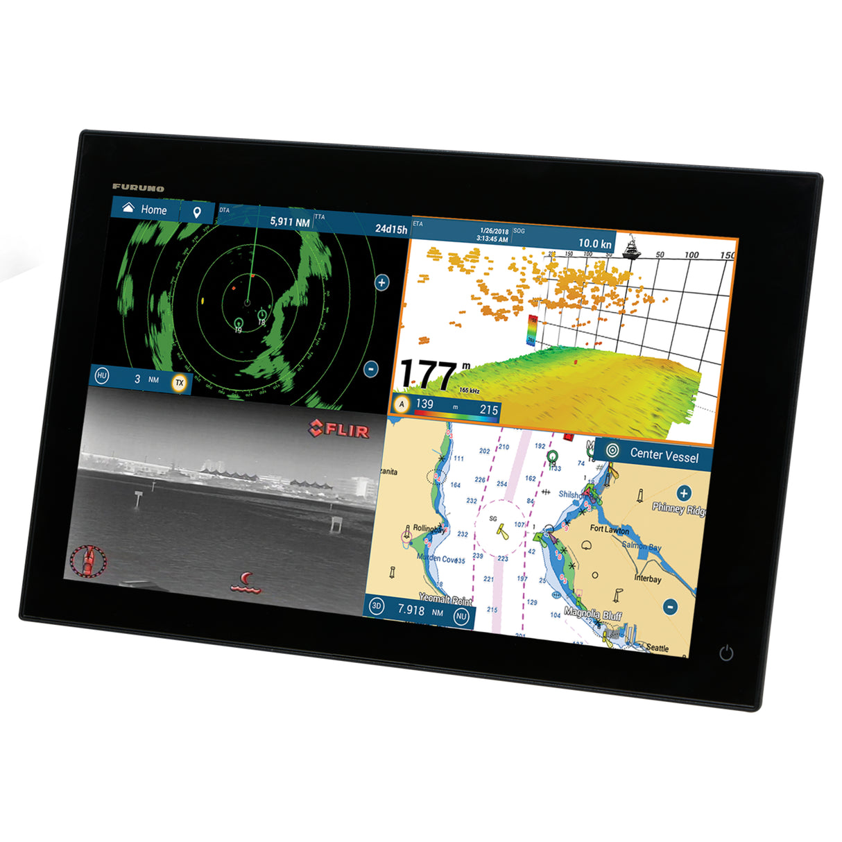 Furuno TZT19F 19" Timezero Touch 3 Multi Function Display for Marine Yacht