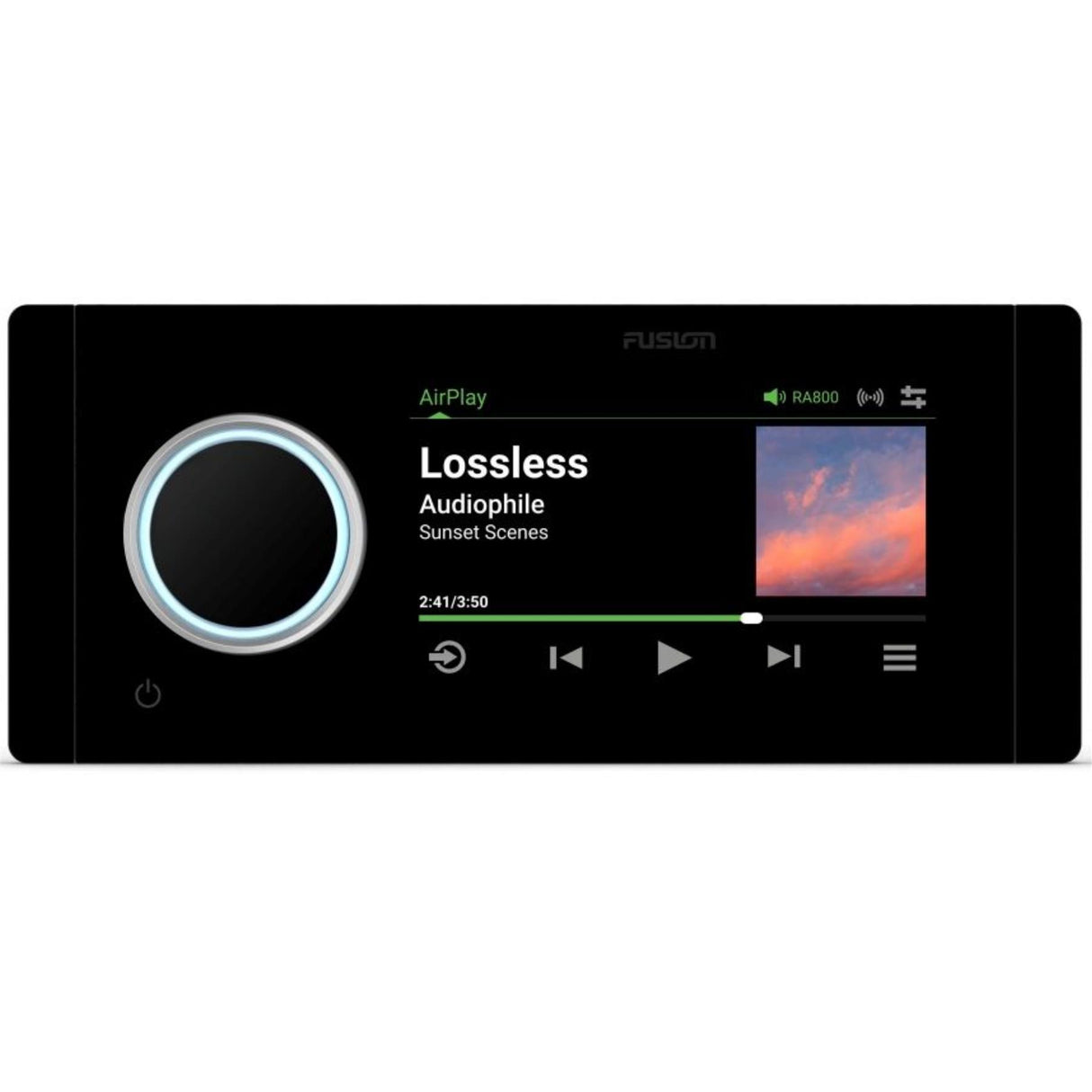 Fusion Apollo MS-RA800 Marine Stereo with Built-in Amplifier, Wi-Fi, BT, IPX6/IPX7