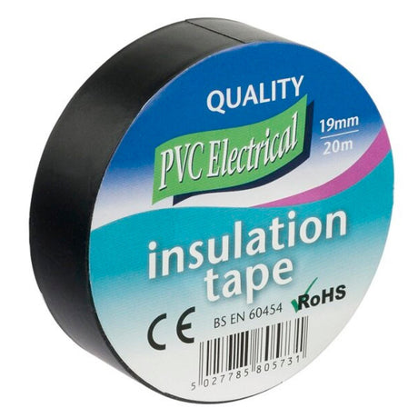 Electrical PVC Insulation Tape Black 19mm x 20m - PROTEUS MARINE STORE