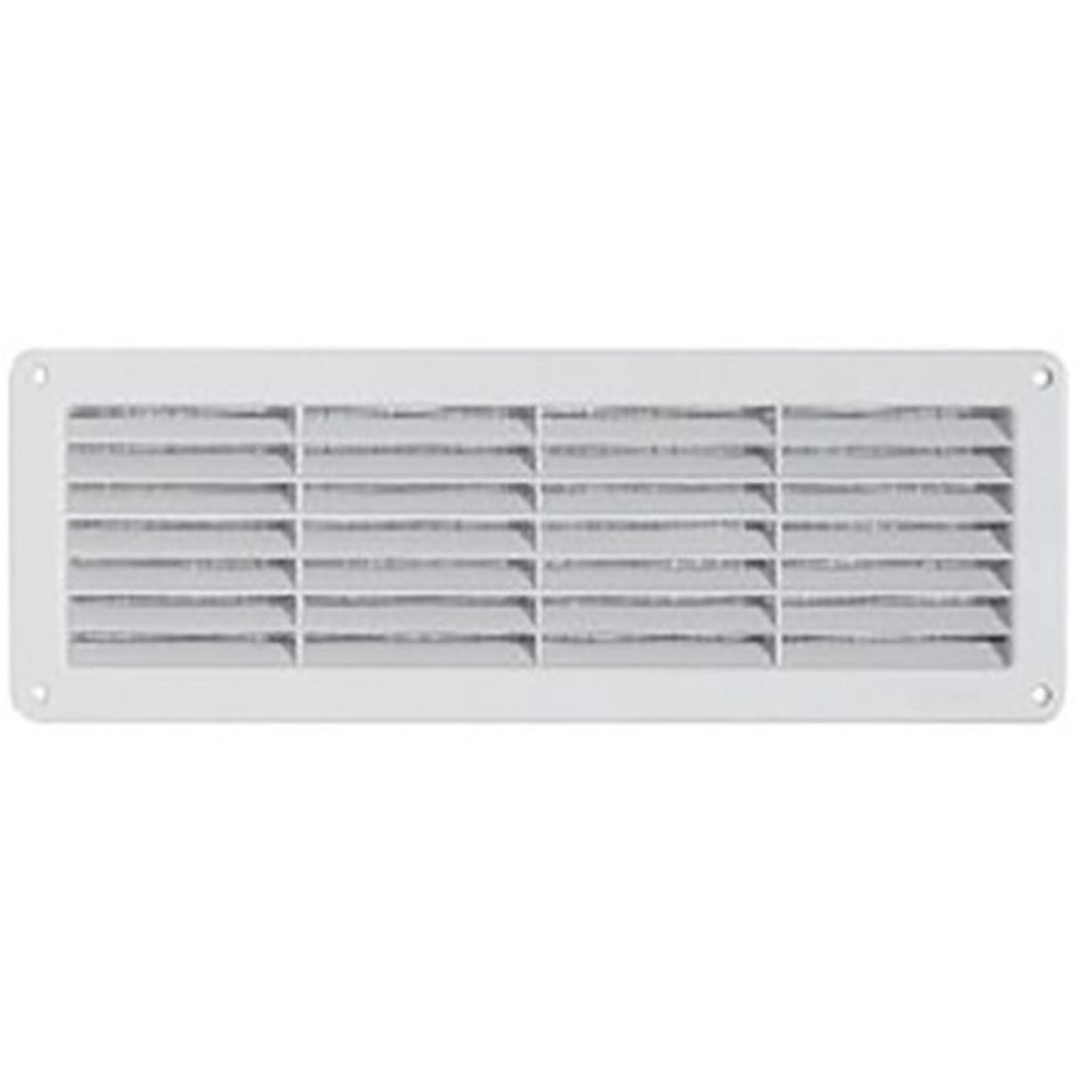 Rectangular Plastic White Wall Vent with Net 370 x 123mm for Caravan Motorhome