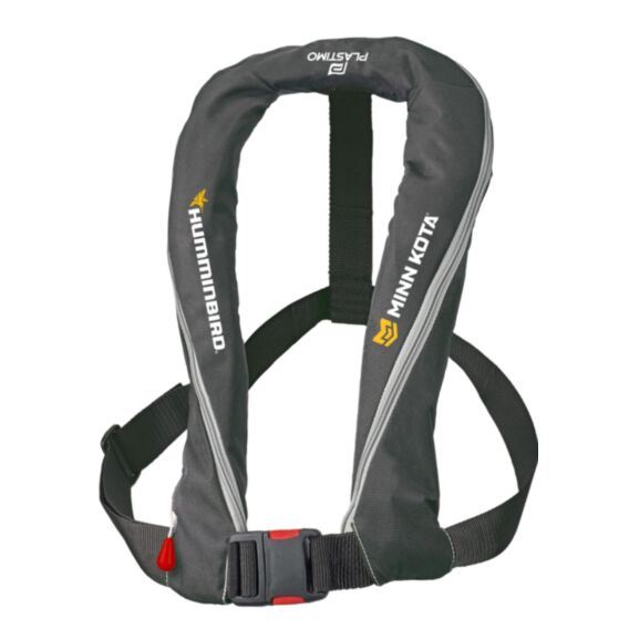 Humminbird / Minn Kota Branded Lifejacket from Plastimo - Auto waistbelt with crotch strap - Black