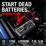 NOCO Boost X GBX55 12V UltraSafe Portable Lithium Car Jump Starter, Heavy-Duty Battery Booster Power Pack, Powerbank Charger and Jump Leads, Gray, 7.5L Petrol and 5.0L Diesel Engines, 1750A