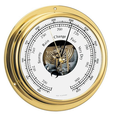 Barigo Barometer Brass 130mm Dial (155 x 35mm) - PROTEUS MARINE STORE