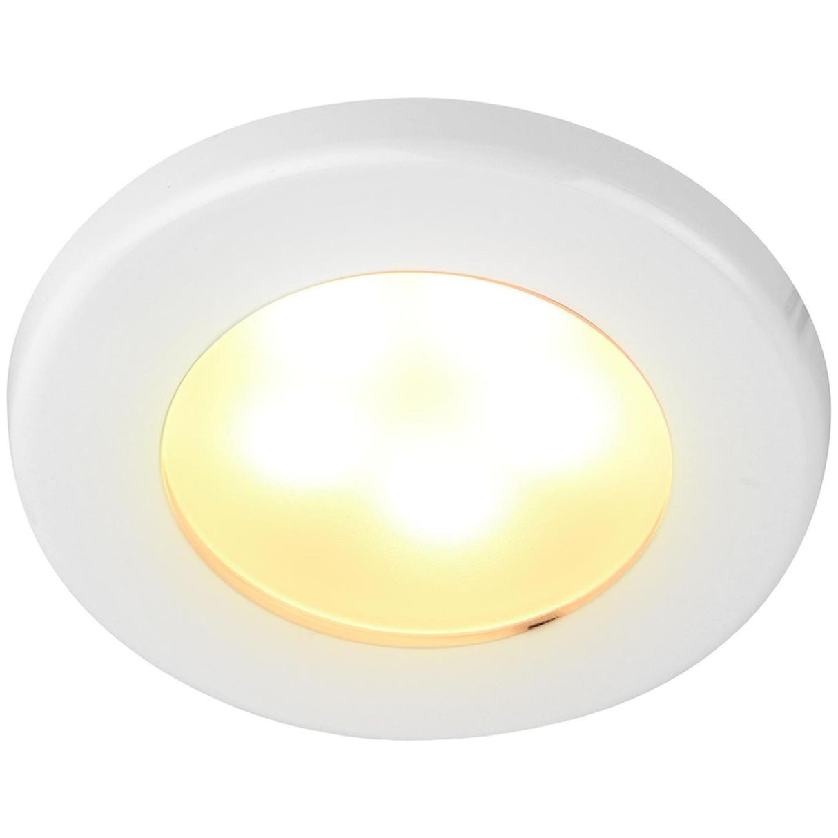 Hella EuroLED 75 Low Profile Round Light (White Case / Warm White+Red)
