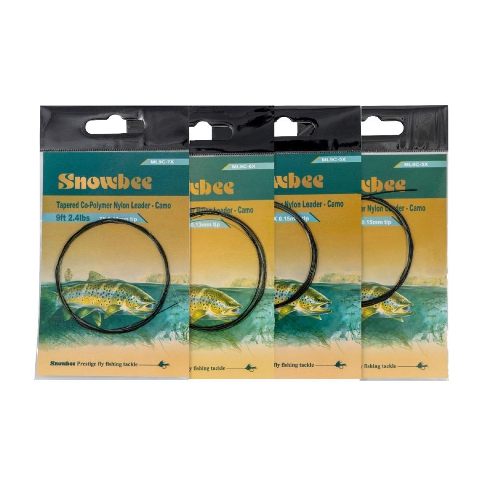 Snowbee Monofilament Leader - 9' Camo 6X 3.2lb - PROTEUS MARINE STORE