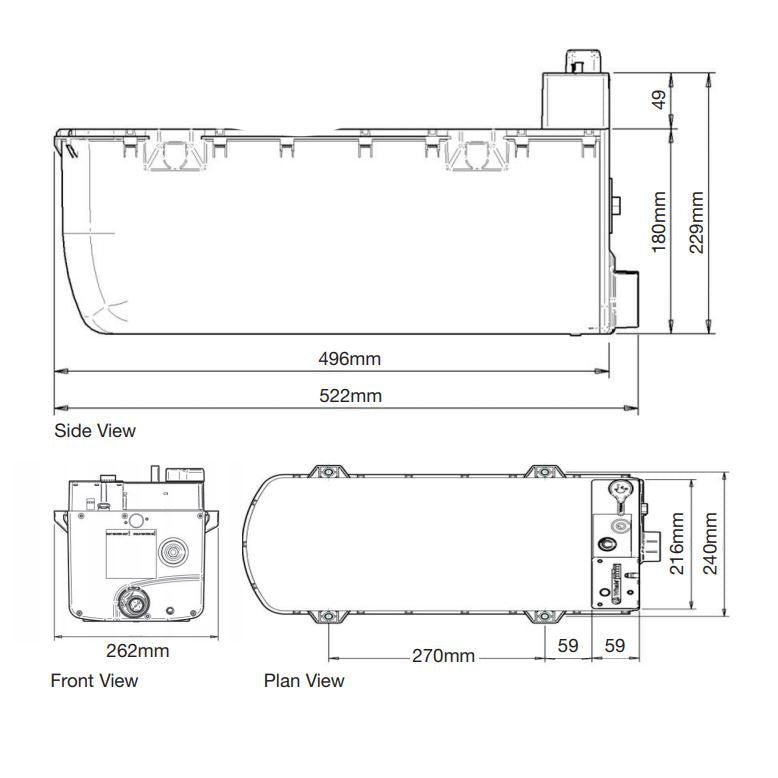 Whale Expanse 8L Onboard Water Heater Gas & Electric, Flue Kit Motorhome