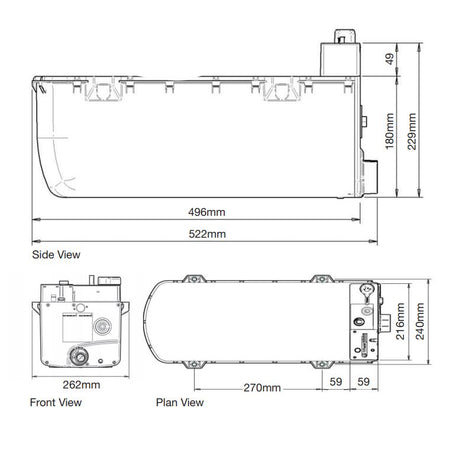 Whale Expanse 8L Onboard Water Heater Gas & Electric, Flue Kit Motorhome