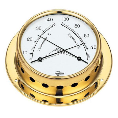 Barigo Thermometer and Hygrometer Brass 85mm Dial (110 x 32mm) - PROTEUS MARINE STORE