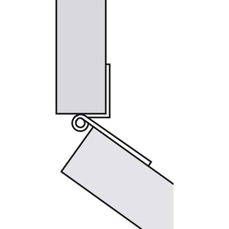 Hafele Flush Cranked Hinge in Zinc Plated Steel for 15-19mm Doors