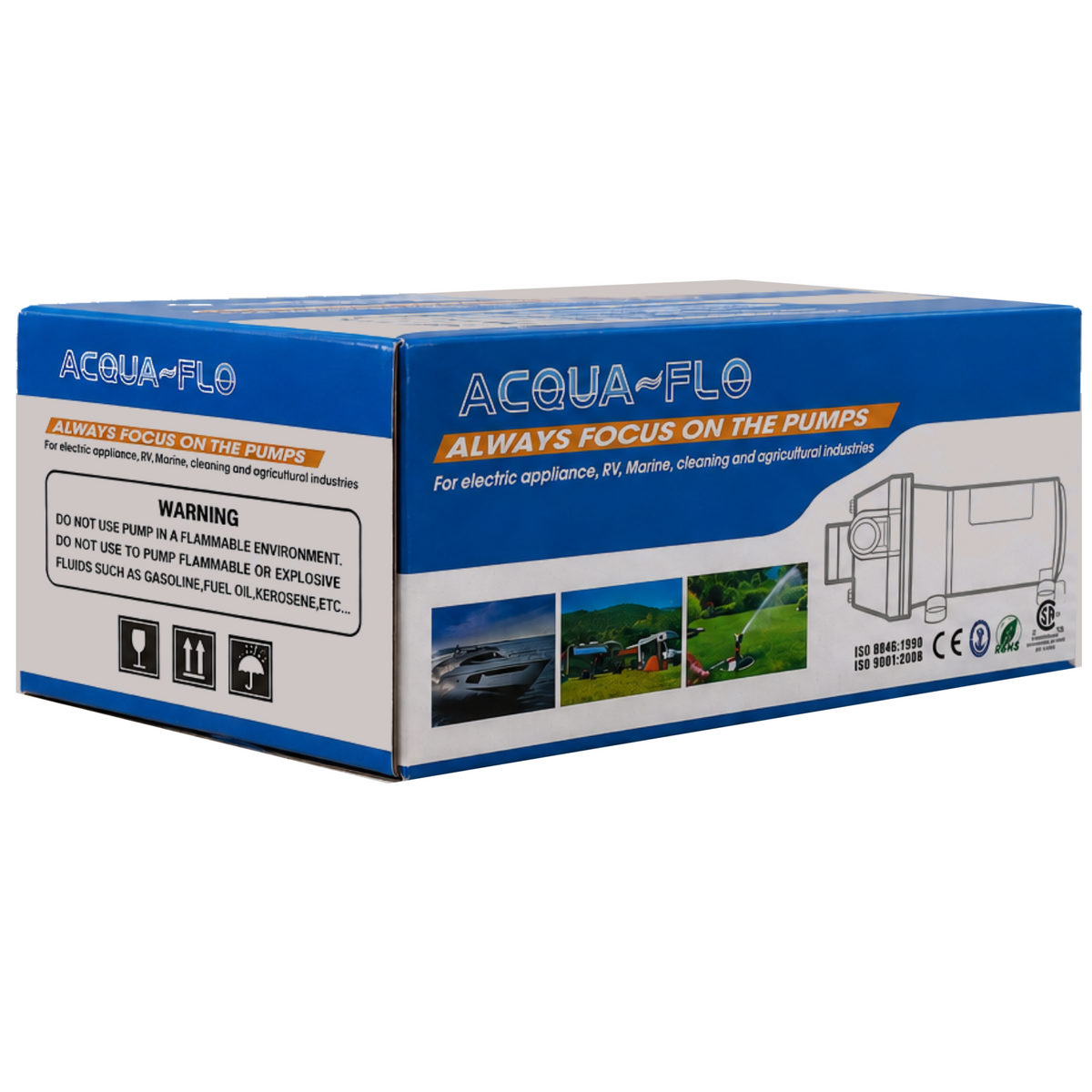 ACQUAFLO 55 PSI Diaphragm Pump Boat Marine Caravan RV Water Pump 4.2 GPM 12V
