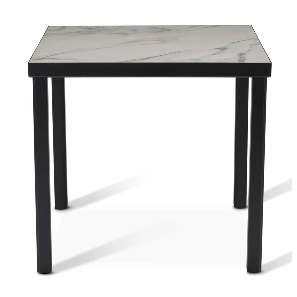 Tabilo Urban Ceramic Table with Black Aluminium Frame & Marble Tabletop