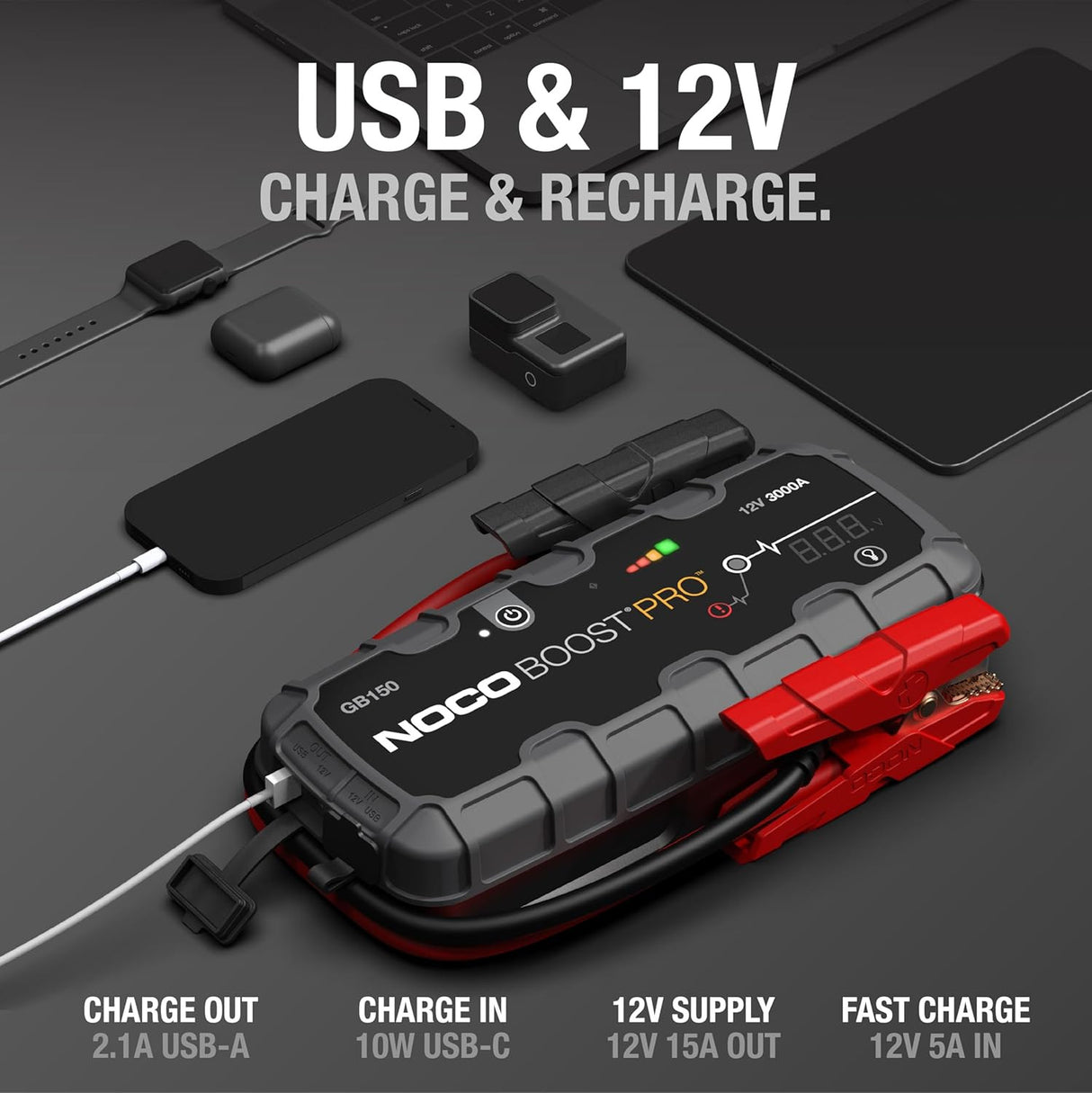 Noco GB150 UltraSafe Jump Starter 3000A 12V Boost PRO