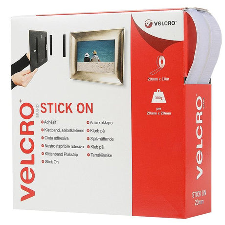 Velcro Stick On White 20mm x 10m - PROTEUS MARINE STORE