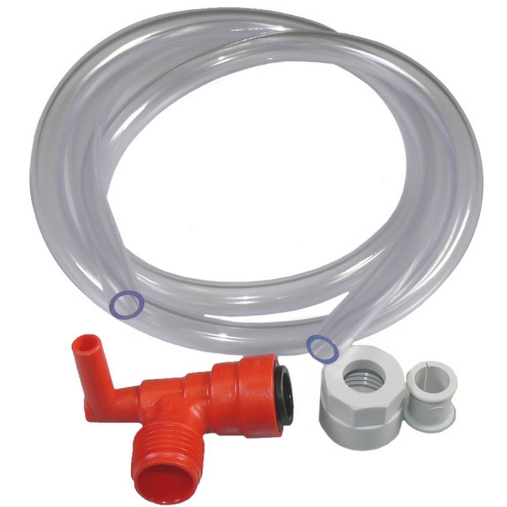 Truma John Guest Elbow Fitting with Connector 12mm & Breather Tube - 34151-03