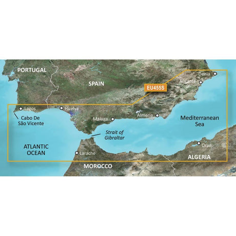 Garmin BlueChart G3 Vision - VEU455S: Alicante - Cabo de Sao Vicente - PROTEUS MARINE STORE