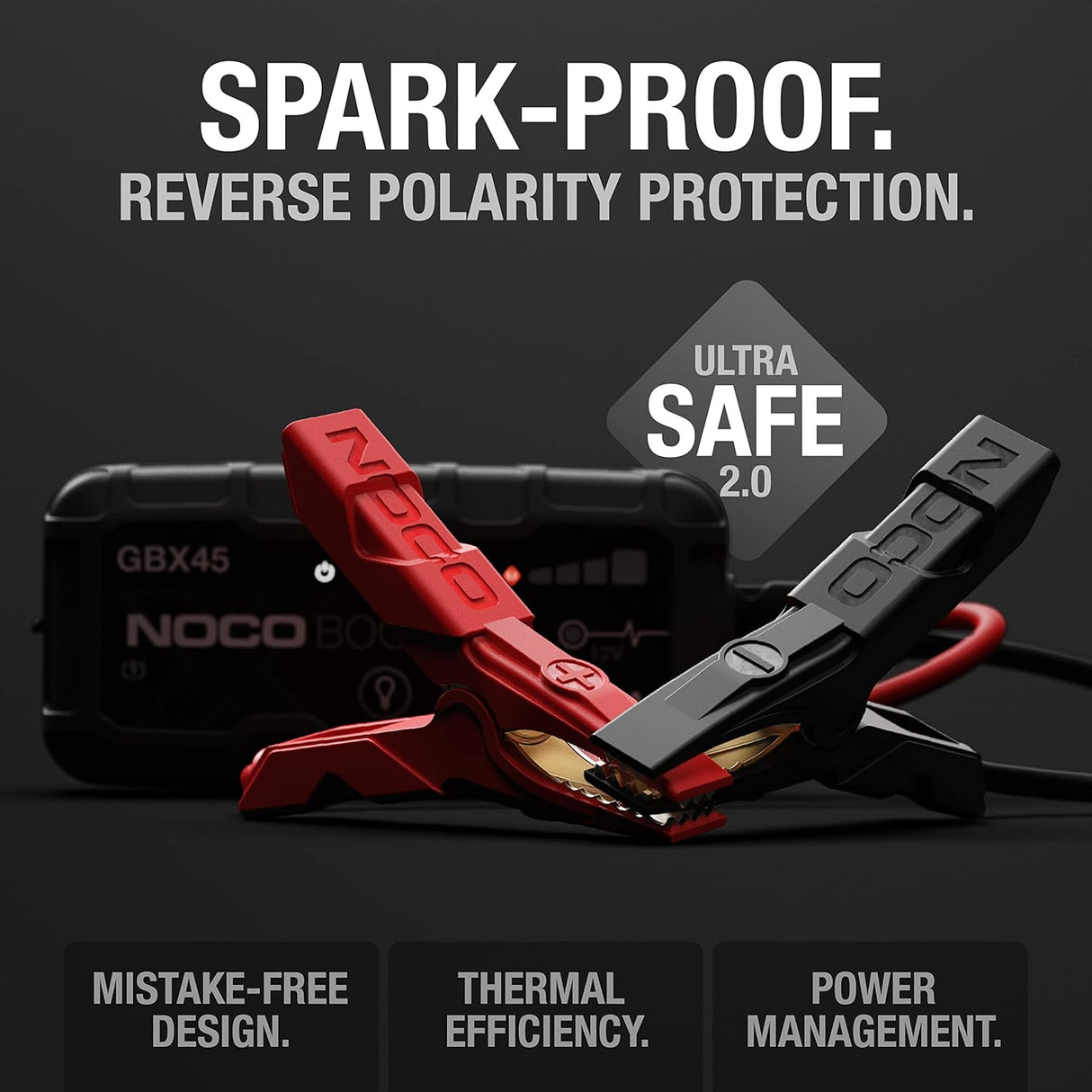 NOCO Boost X GBX45 1250A 12V UltraSafe Portable Lithium Car Jump Starter, Heavy-Duty Battery Booster Power Pack, Powerbank Charger, and Jump Leads for up to 6.5 L Petrol and 4.0 L Diesel Engines