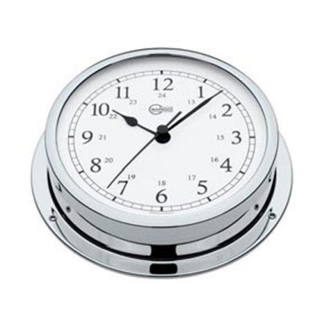 Barigo Clock Chrome 130mm Dial (155 x 35mm) - PROTEUS MARINE STORE