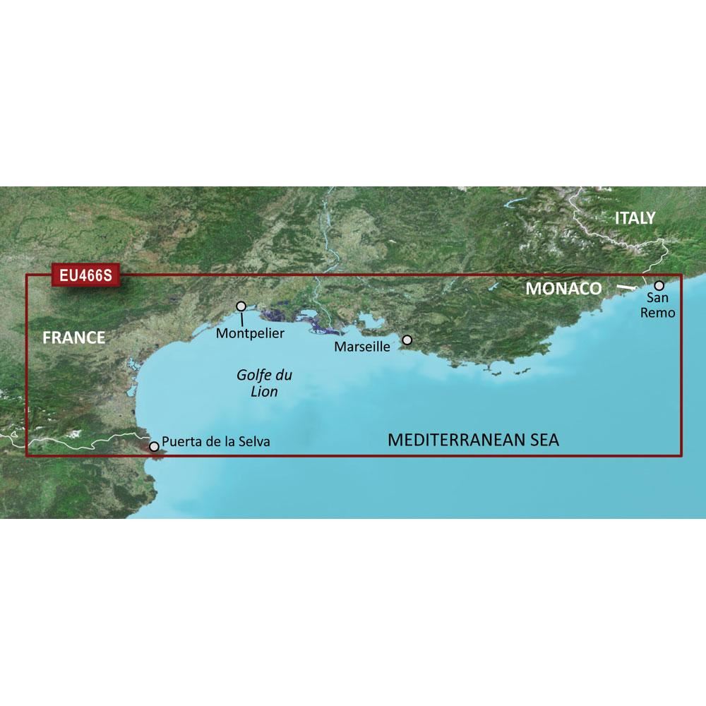 Garmin BlueChart G3 Vision - VEU466S: Golfe Du Lion - San Remo - PROTEUS MARINE STORE