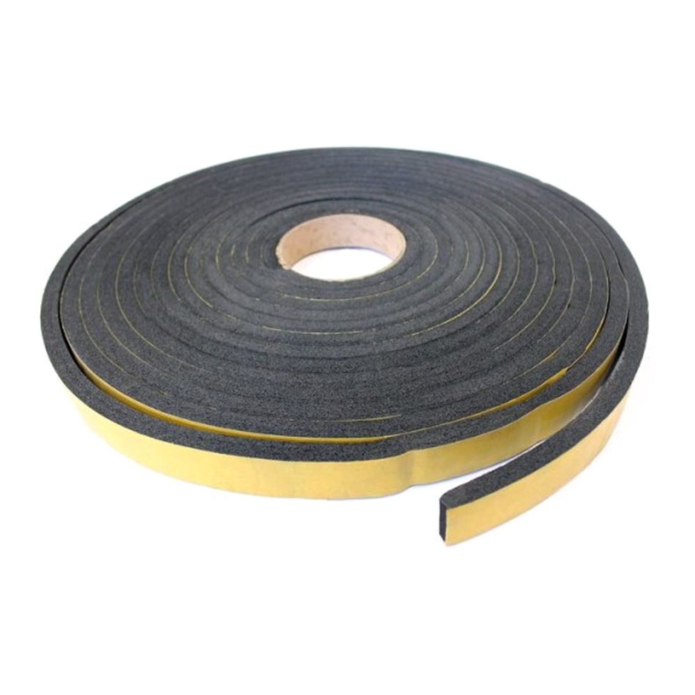 AG Window & Door Foam EDPM Single Adhesive 12mm x 6mm x 10 Metres Black