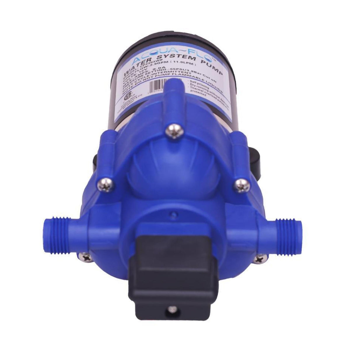 Acqua-Flo 12V 55 PSI 11LPM 3-Chamber Diaphragm Water Pump for Boat Marine RV