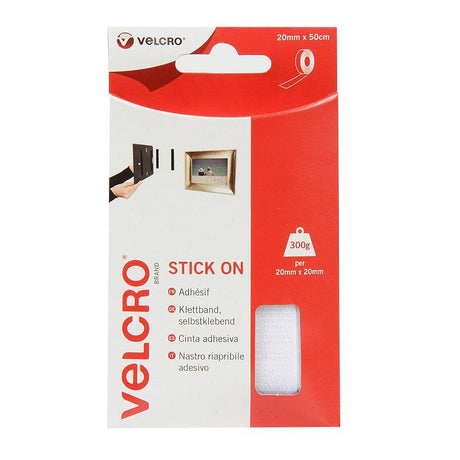 Velcro Stick On White 20mm x 50cm - PROTEUS MARINE STORE